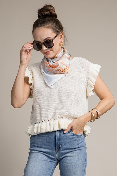 Ruffle Trimmed Sweater Top, Off White - 4K7A9582.jpg