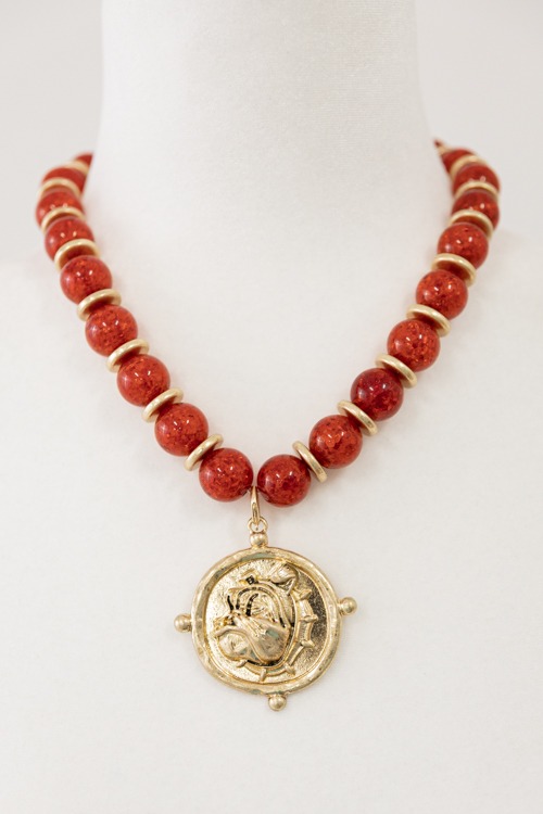 Kirby Necklace, Red