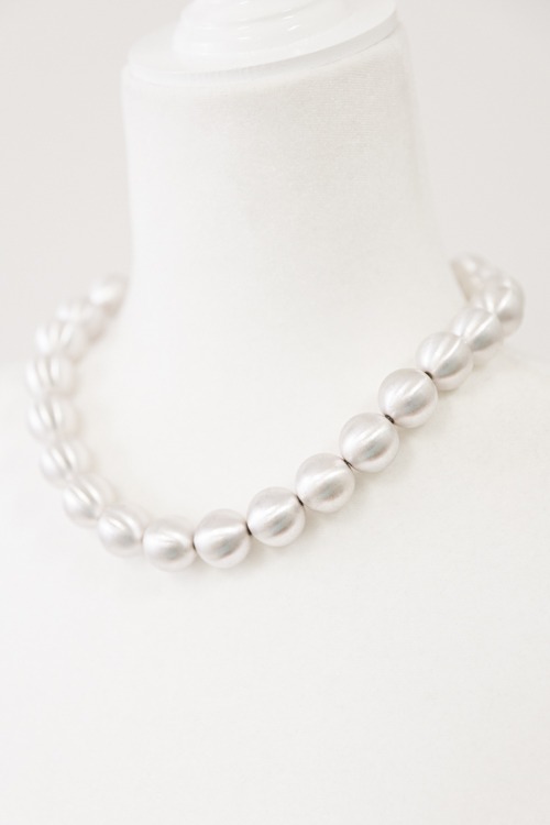 Gia Ball Necklace, Silver