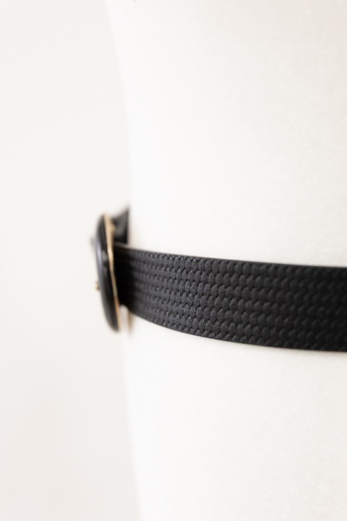 Basket Crescent Buckle Belt, Black - 4K7A9715.jpg