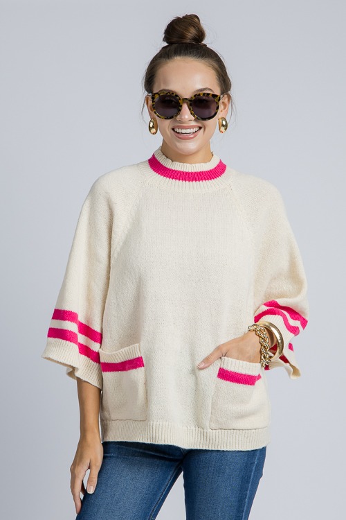 A-Game Sweater, Cream/Hot Pink - 4K7A9730.jpg