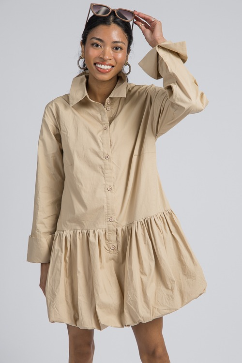 Bubble Hem Shirt Dress, Taupe - 4K7A9771.jpg