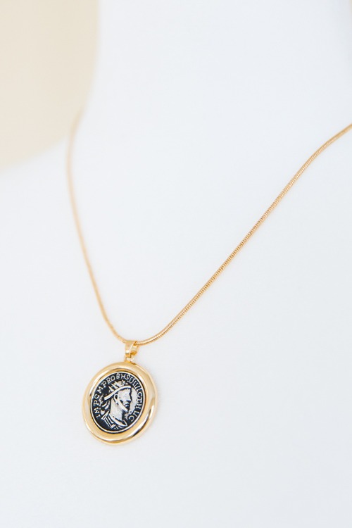 Snake Chain Coin Necklace