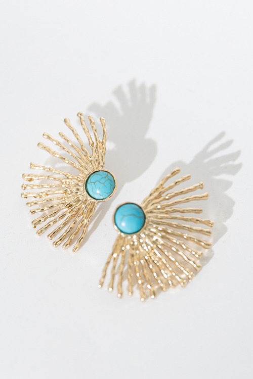 Half Sunburst Earring, Turquoise - 4K7A9824.jpg