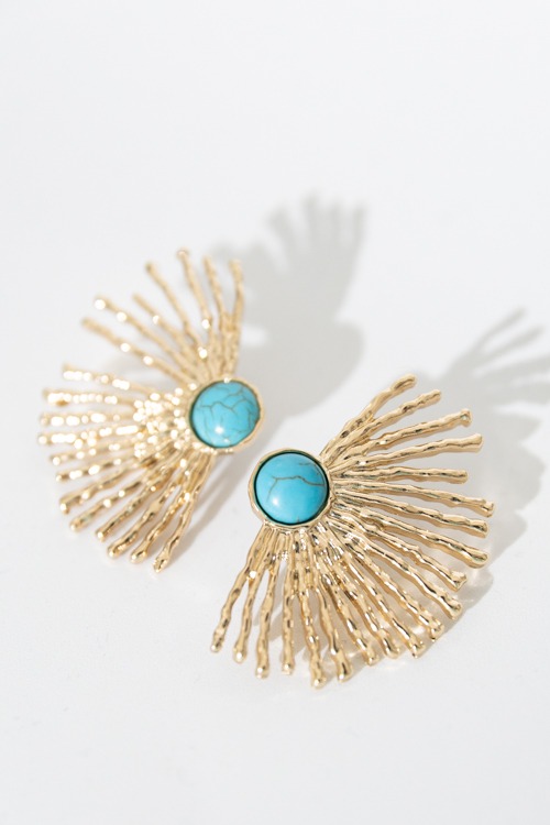 Half Sunburst Earring, Turquoise - 4K7A9825.jpg