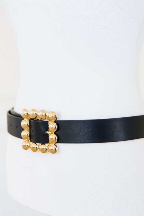 Bubble Buckle Belt, Black