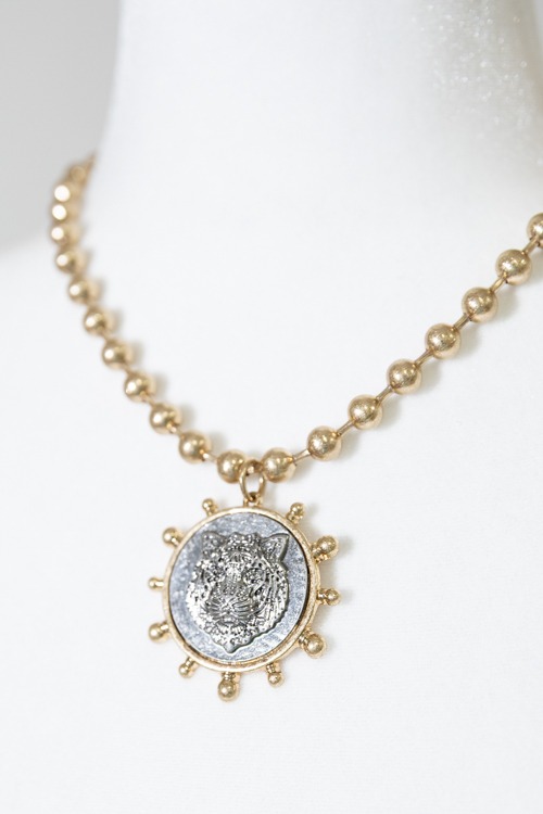 Tiger Coin Necklace, Two-Tone - 4K7A9834.jpg