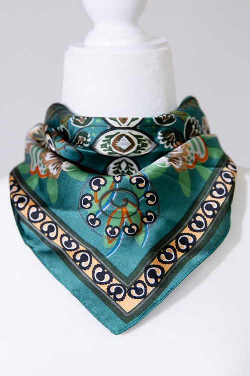 Freddie Silk Scarf, Green