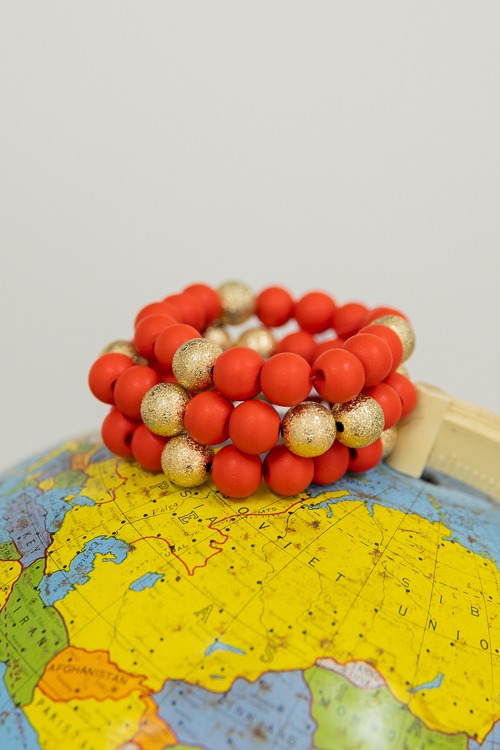 Wood & Gold Texture Bracelet, Red - 4K7A9919.jpg