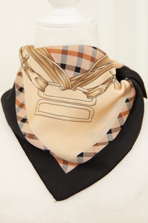 Plaid Print Scarf, Camel - 4K7A9938.jpg