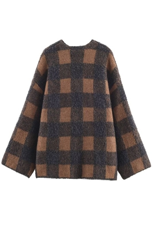 Penny Plaid Cardi, Brown - 6d1180c5-2644-4c97-a96b-6c0f10ba150a.jpg