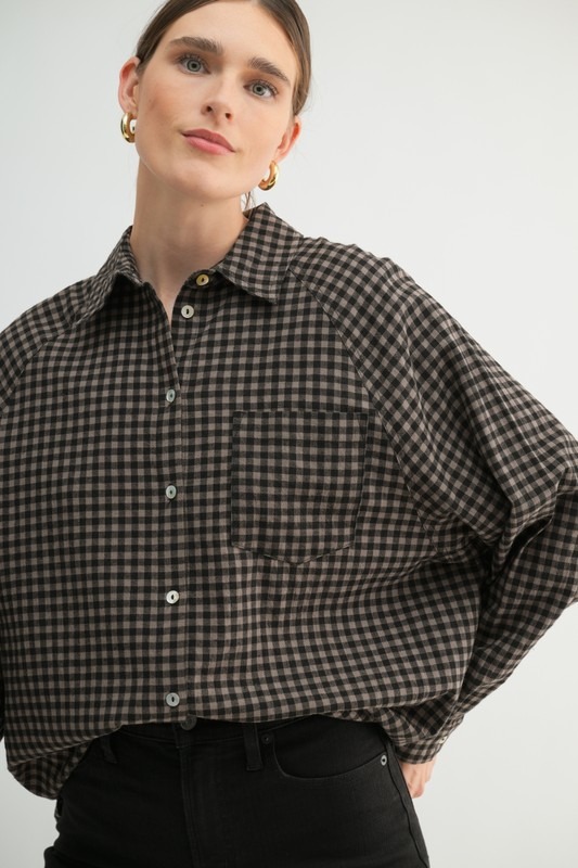 Oversized Check Shirt, Black - 8148bc21-008b-44c6-81aa-103ff40f1523.jpg