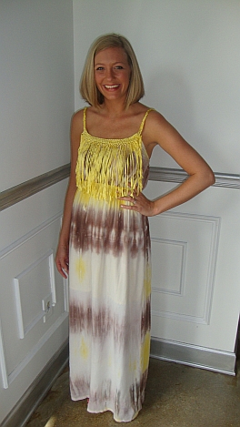 Pocahontas Yellow Fringe Maxi