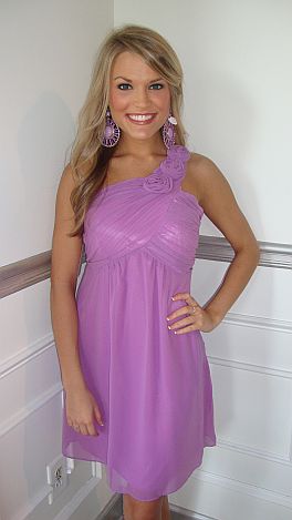 Rosette 1 Shoulder Dress