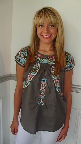 Rosemary Embroidery Top