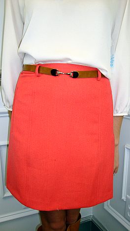 Belt it Out Skirt, Coral