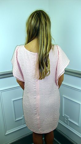 Waffle Weave Shift, Pink