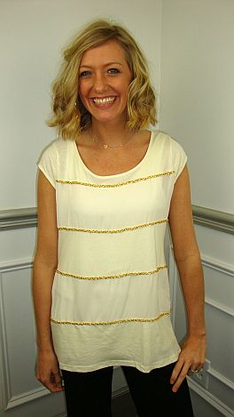 Chain Gang Top, Cream