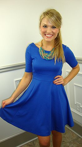 Ponte Princess Dress, Blue
