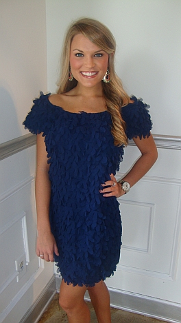 Get Fluffed Up Navy 3D Dress