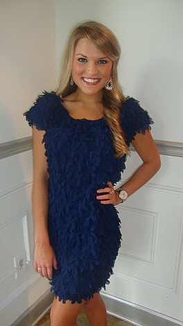 Get Fluffed Up Navy 3D Dress