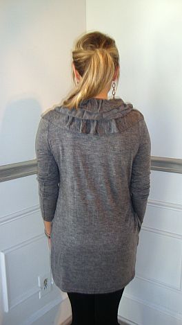 Ruffles Upon Ruffles Cardi, Gray