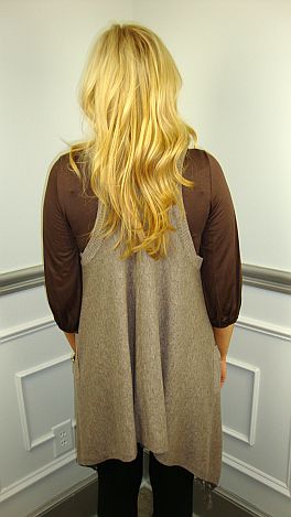 No Hastle Tassle Vest, Tan