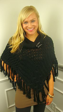 Back In Black Poncho