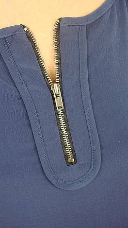 Zip To My Loo Top, Navy