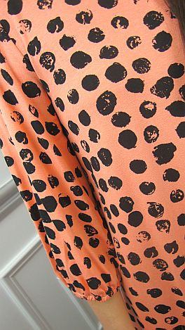 Ink Blot Tunic, Coral