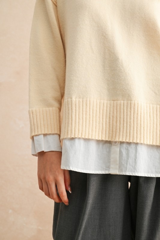 The Layered Look Sweater, Beige - a706fb22-821f-46b4-b9f9-8de1f9bba55b.jpg