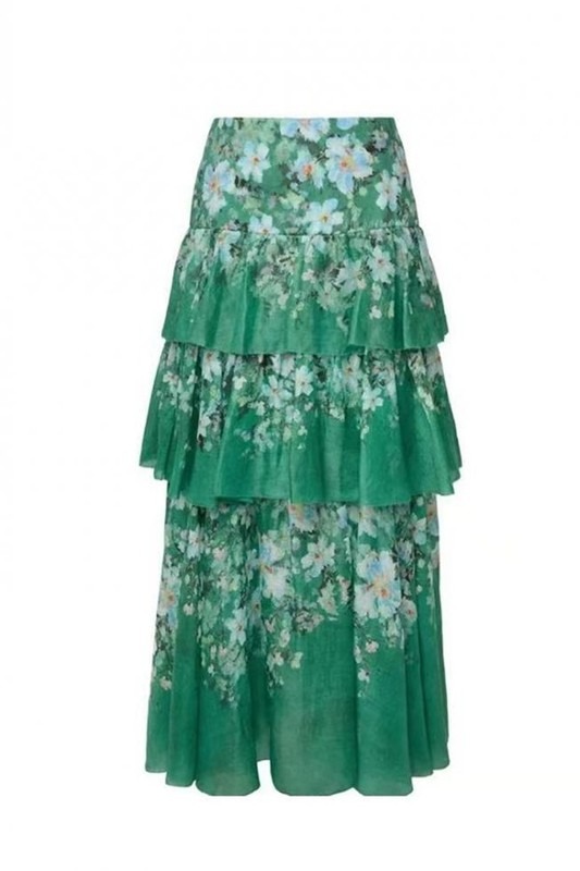 Floral Ruffle Skirt Set, Green - a721de2f-a2ec-4ffa-b6fe-5e25327eea3d.jpg
