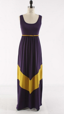 Chevron Stripe Maxi, Purple