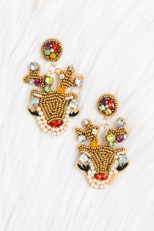 Rudolph Beaded Earring