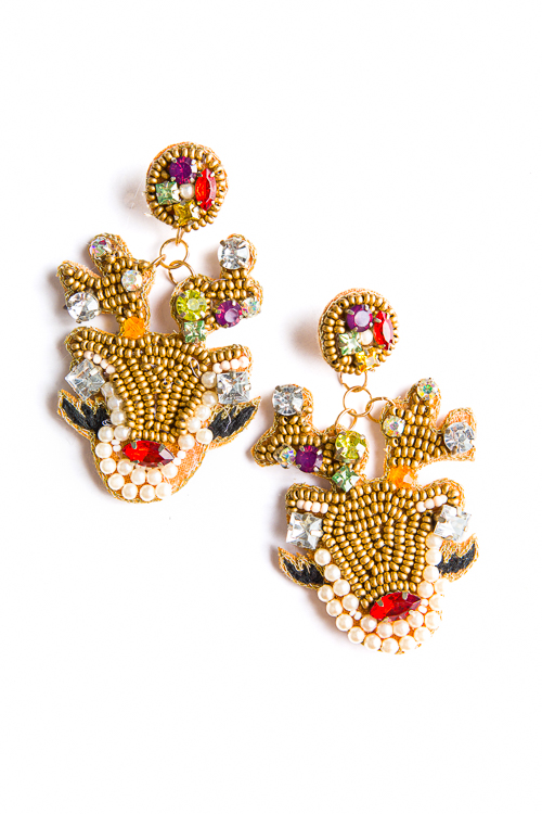 Rudolph Beaded Earring