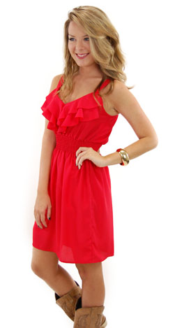 Simple Slip Dress, Tomato