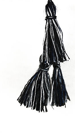 Vintage Tassle Scarf, Black