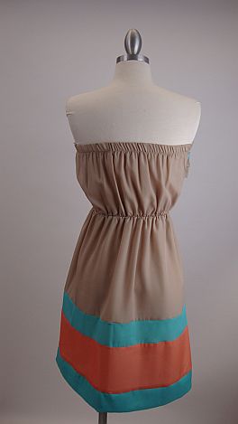 Ruthie Ruffle Dress, Beige