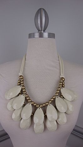 Huge Fabric Ivory Teardrop