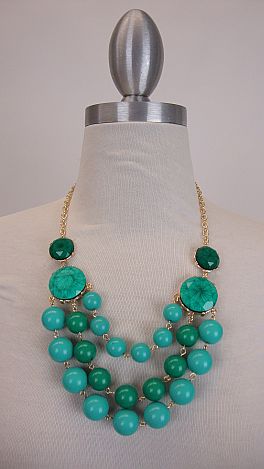 Green & Gold Big Necklace