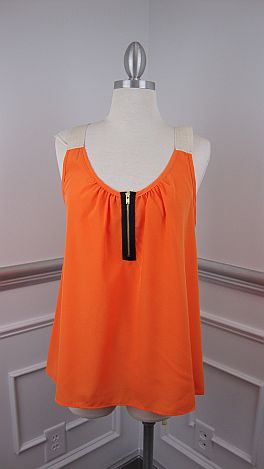 Shoulder Strap Cami, Orange