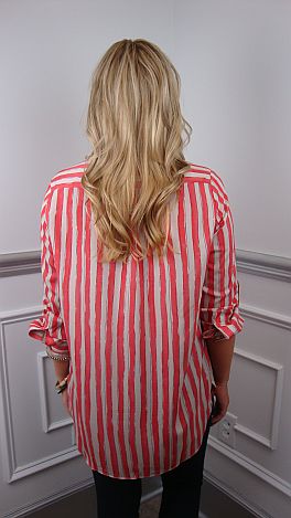 Boyfriend Stripe, Coral