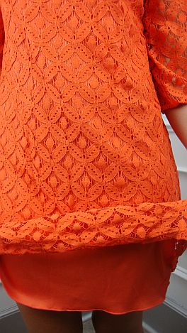 I State My Lace Dress, Orange