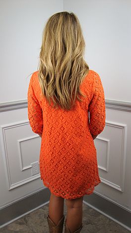 I State My Lace Dress, Orange