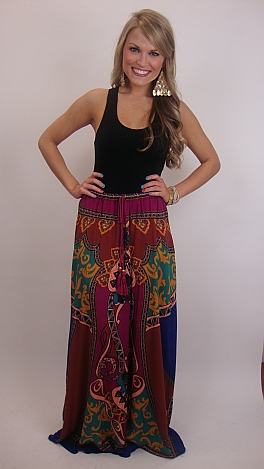 Moroccan Your Socks Off Skirt - Bottoms - The Blue Door Boutique