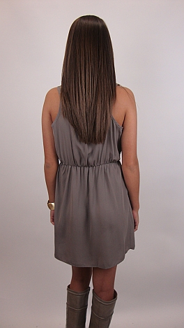 Single Scoop Dress, Taupe