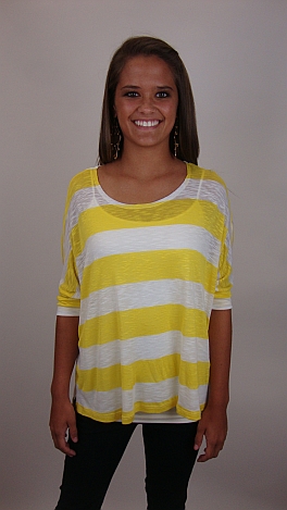 Deep and Wide Tee, Yellow