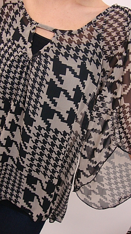 Houndstooth Blouse