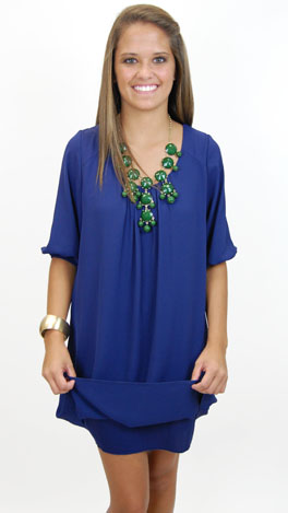Easy Does It Dress, Navy