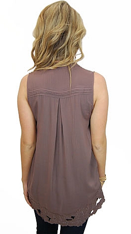 Bareless Boho Tank, Brown